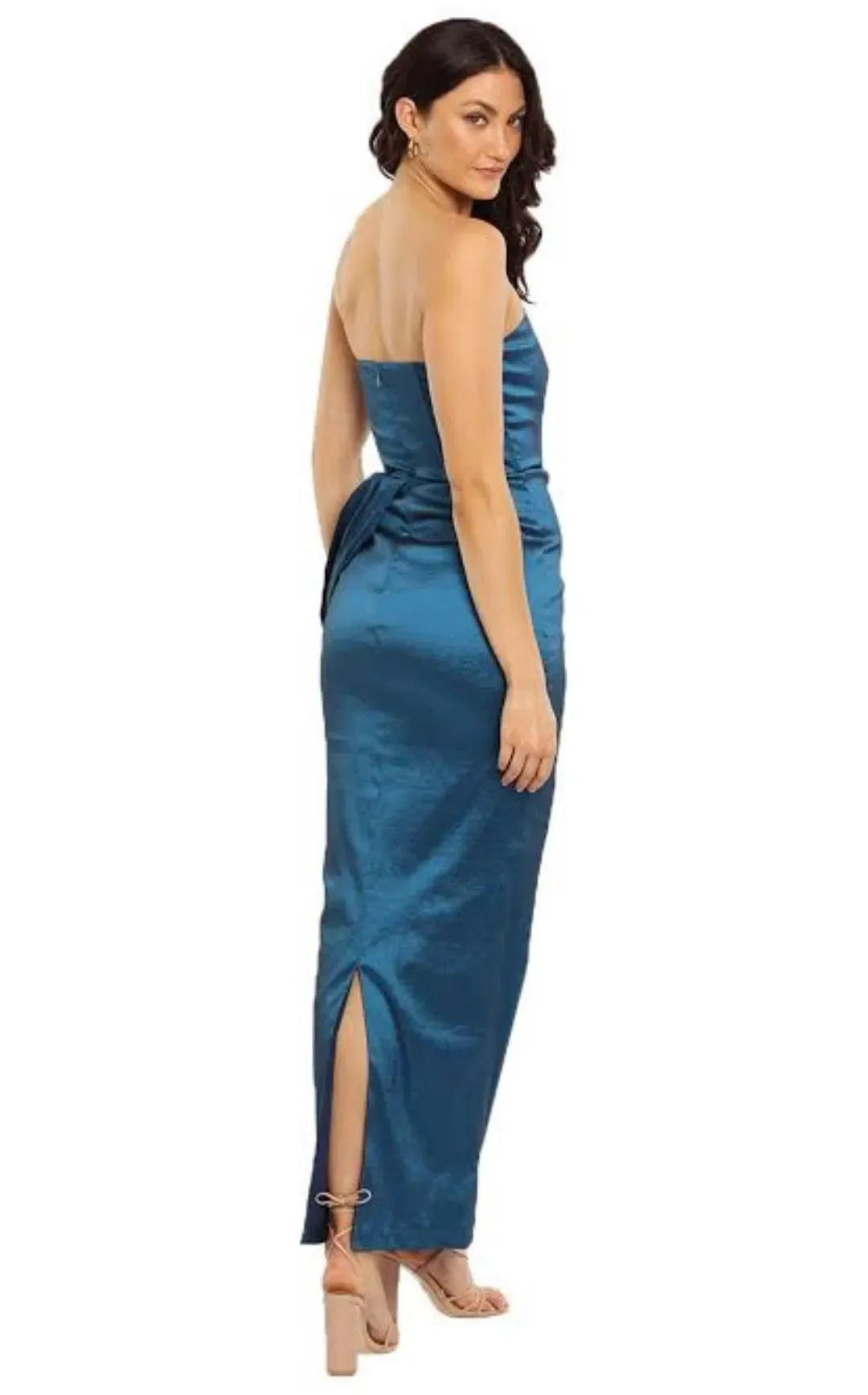 Elle Zeitoune One Shoulder Satin Dress for rent on The Volte - main image