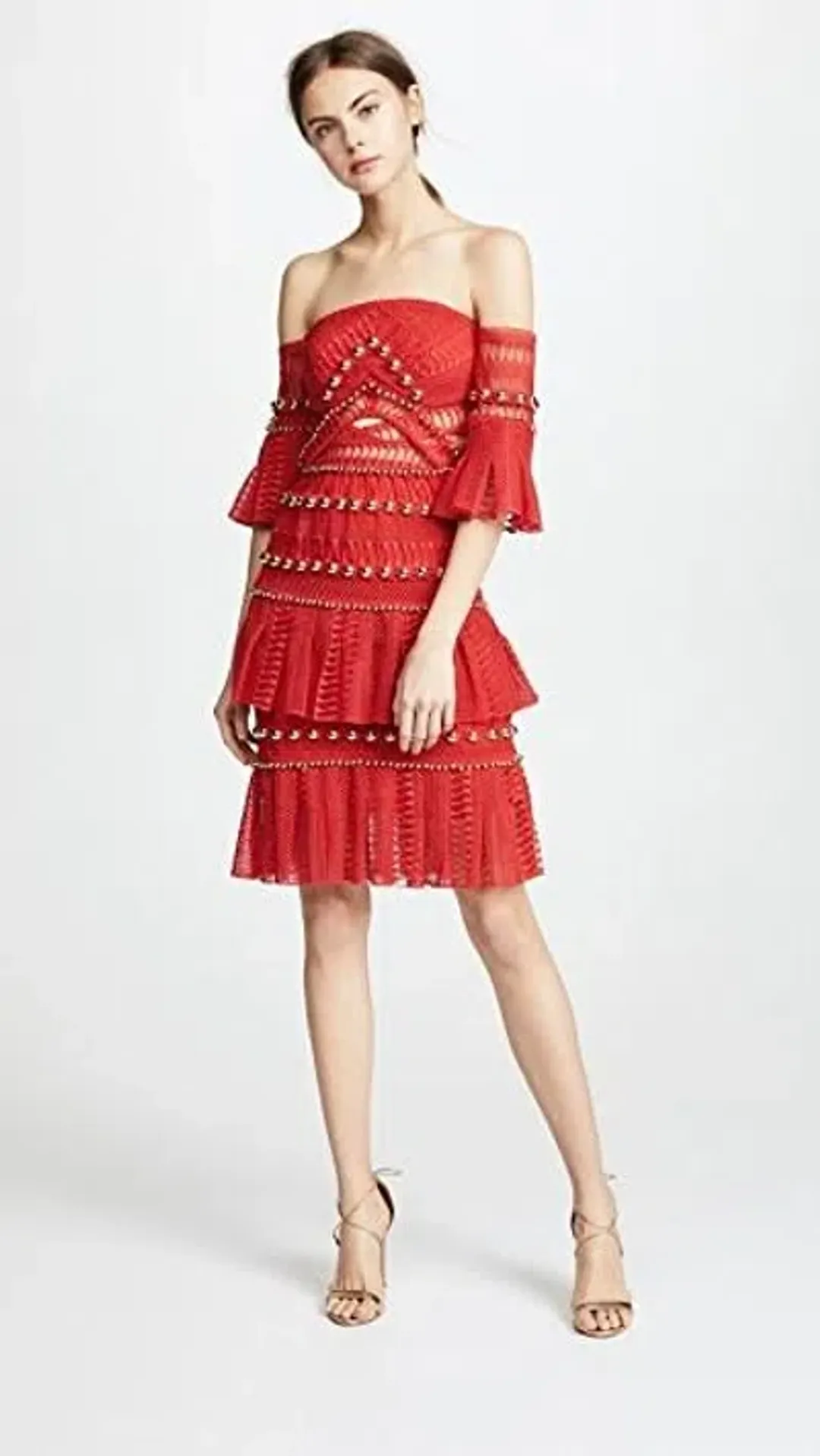 Thurley Heaven Dress Red Size 6 for rent on The Volte - main image