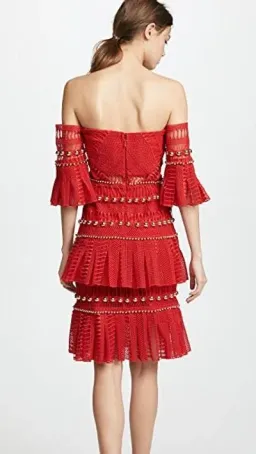 Thurley Heaven Dress Red Size 6 for rent on The Volte - image 4