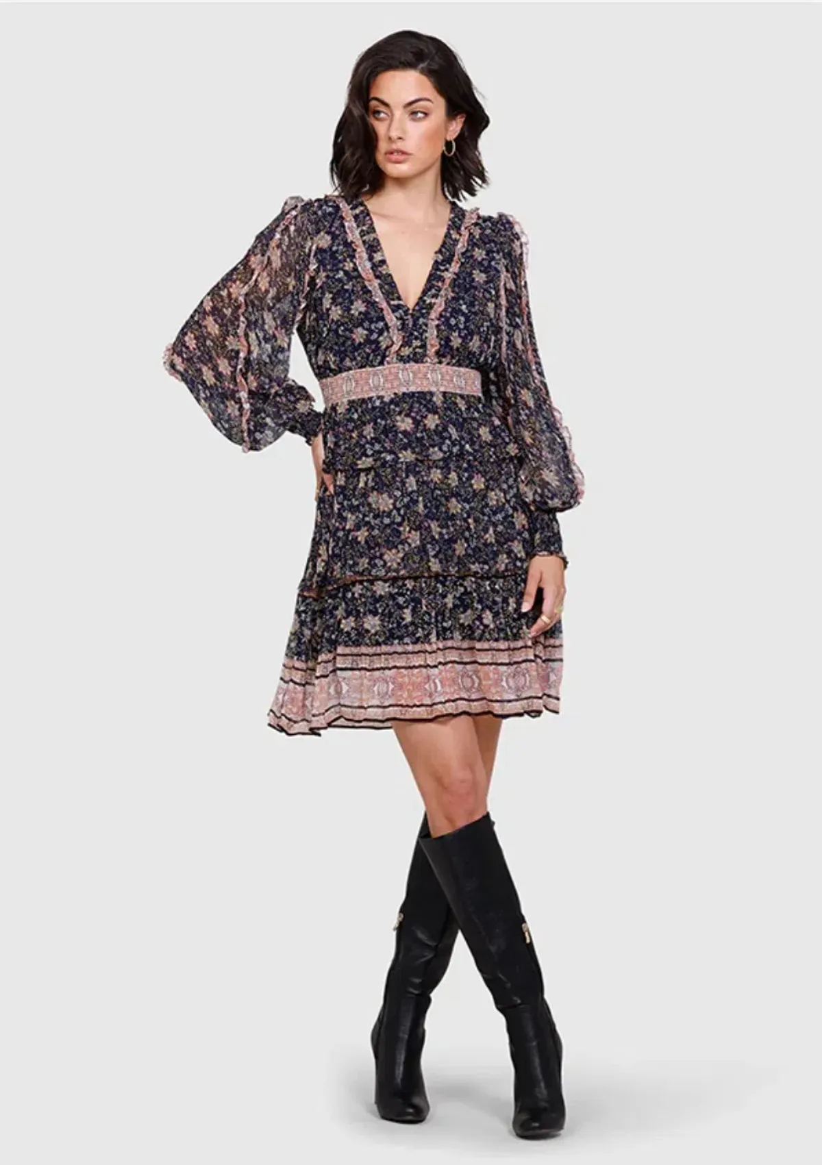 Ministry Of Style Navajo Short Dress Navy Size AU 8 for rent on The Volte - main image