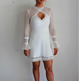 Pasduchas Reign Mini Dress White Size 6 for rent on The Volte - image 2