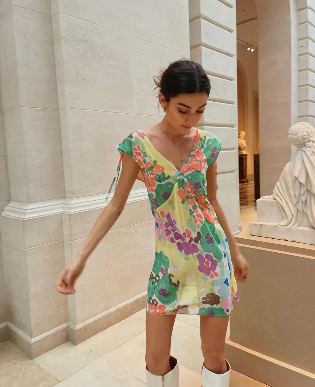 With Jean Lani Dress Water Babies Print Size S/AU 8 for rent on The Volte - main image