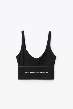 Alexander Wang Logo Elastic Bra in Black Size XS / AU 6 for rent on The Volte - image 4