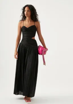 Aje Laurier Wave Maxi Dress Black Size AU 6 for rent on The Volte - image 3