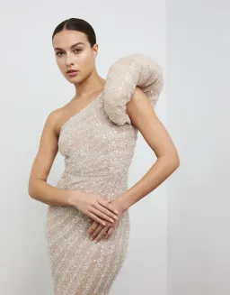 Rachel Gilbert Phoebe Dress Nude Size 2 / AU 10 for rent on The Volte - image 2