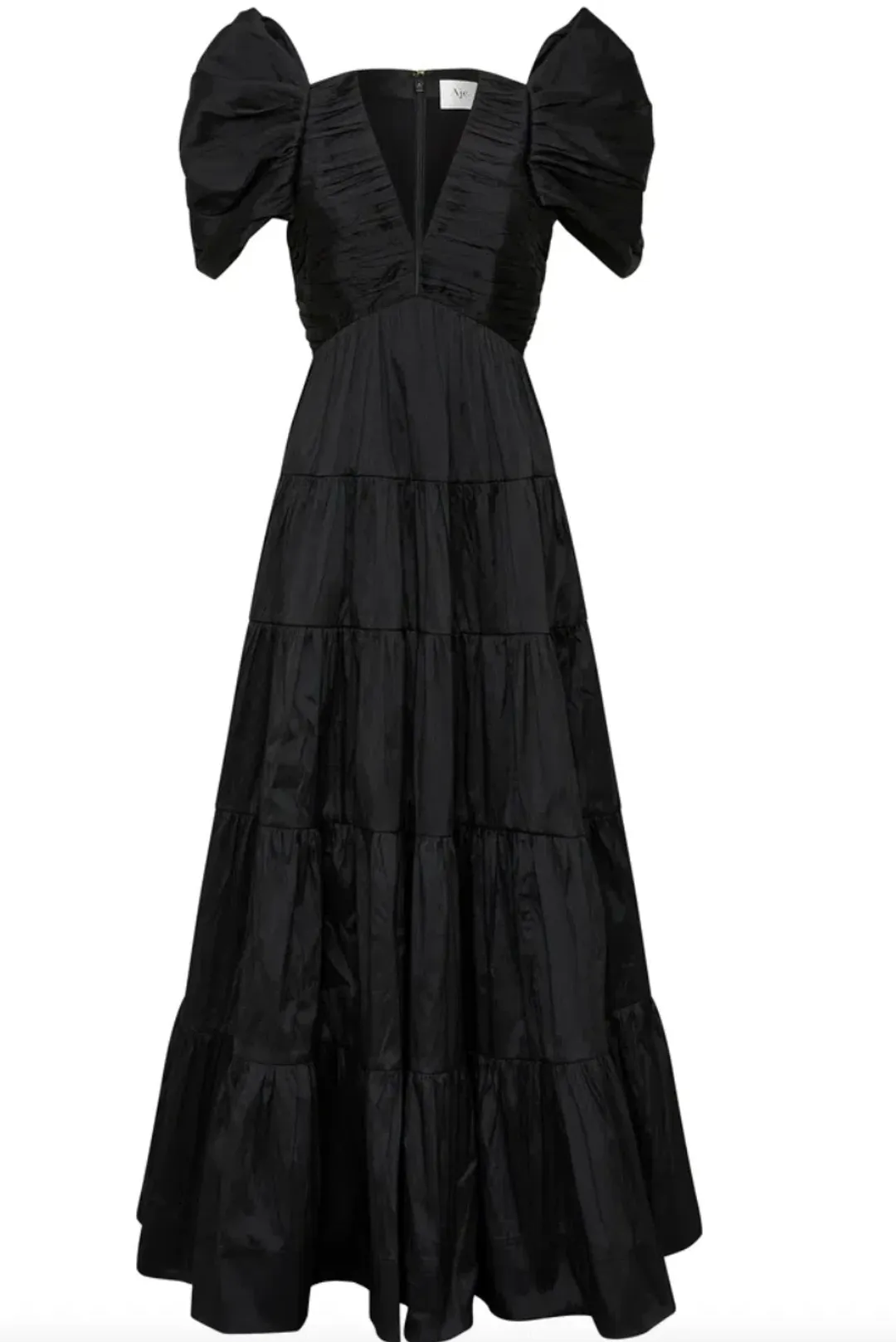 Aje Statuesque Tiered Gown Black Size 4 / XXS for rent on The Volte - main image