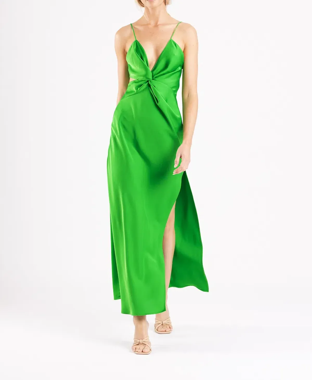 One Fell Swoop Lenox Maxi Dress in Envy Green Size 10 for rent on The Volte - main image