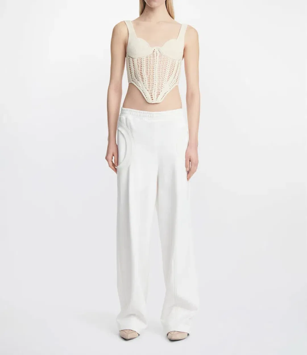 Dion Lee Crochet Corset Cream Size M / Au 10 for rent on The Volte - main image