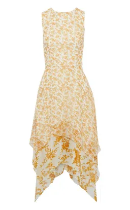 Mikael Aghal Asymmetric Chiffon Dress Floral Size 12 for rent on The Volte - image 3