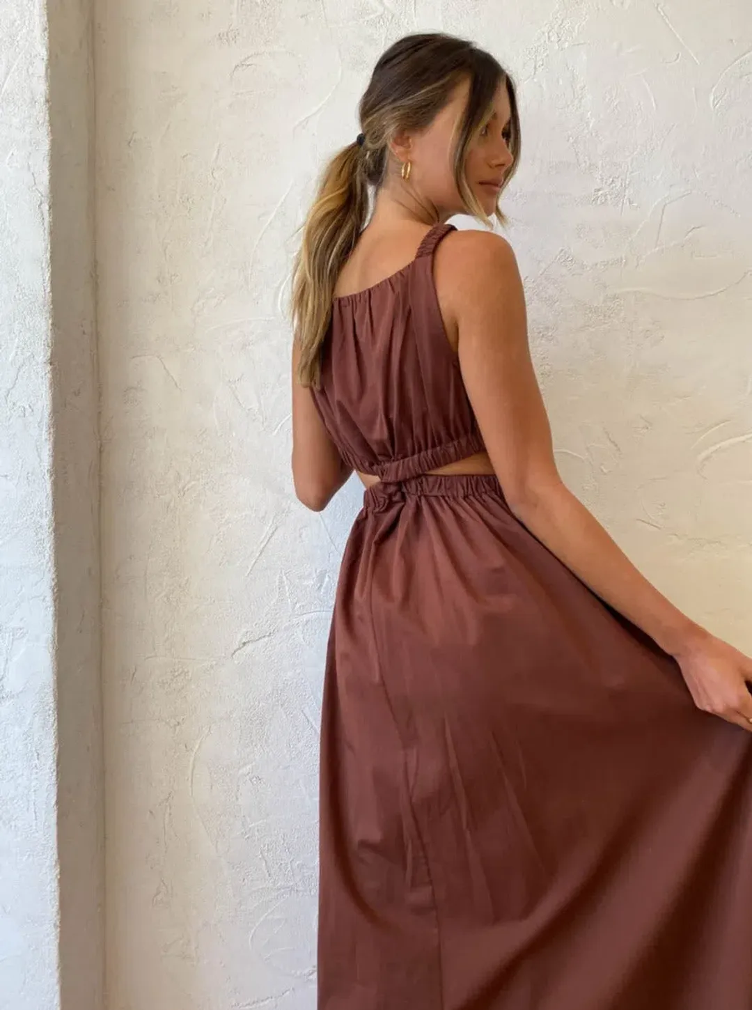 Camilla and Marc Coppola Maxi Dress in Cinnamon Size 8 for rent on The Volte - main image