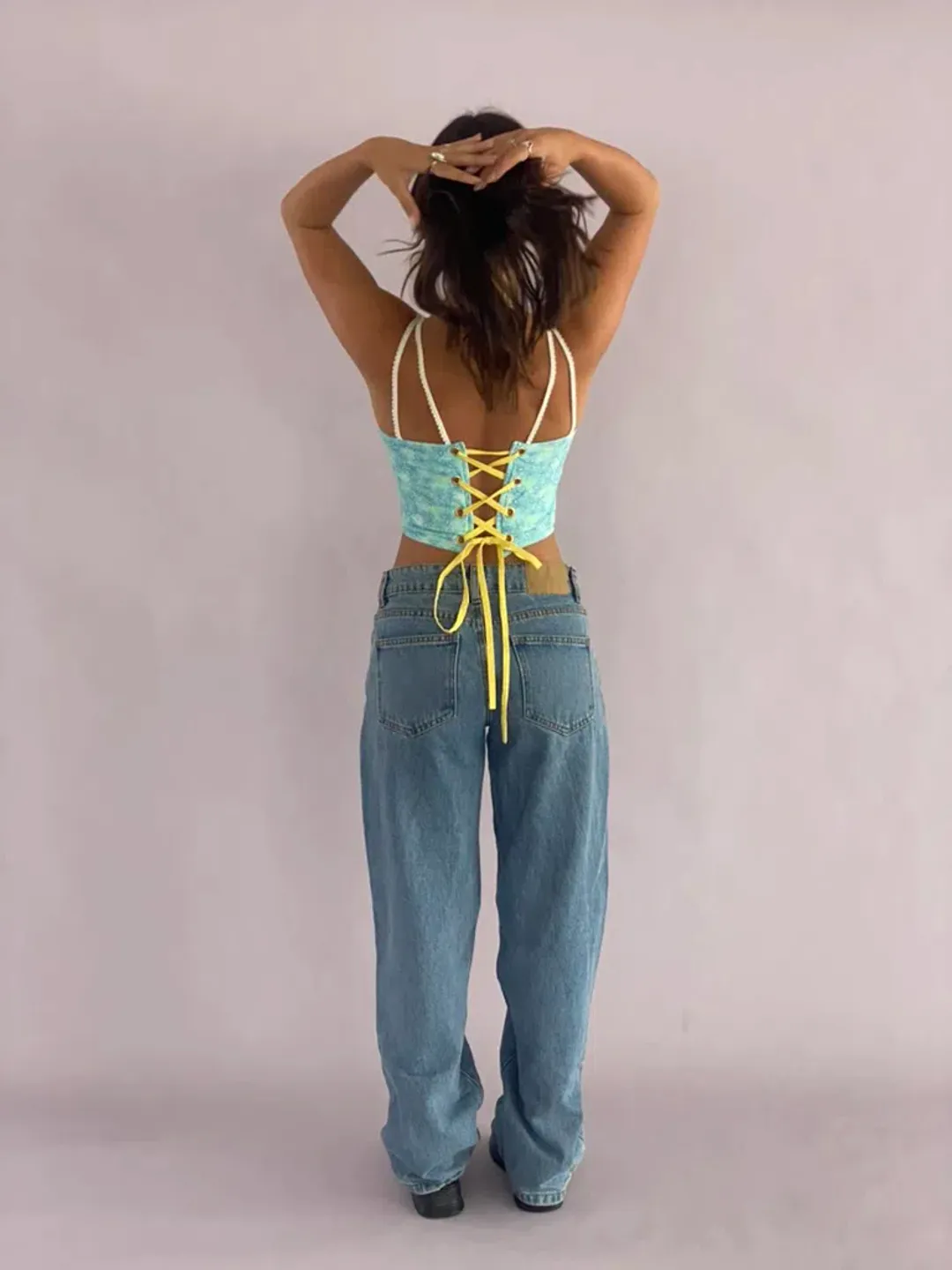 Eisha Collective Milah Corset Blue Size 0/Au 6 for rent on The Volte - main image