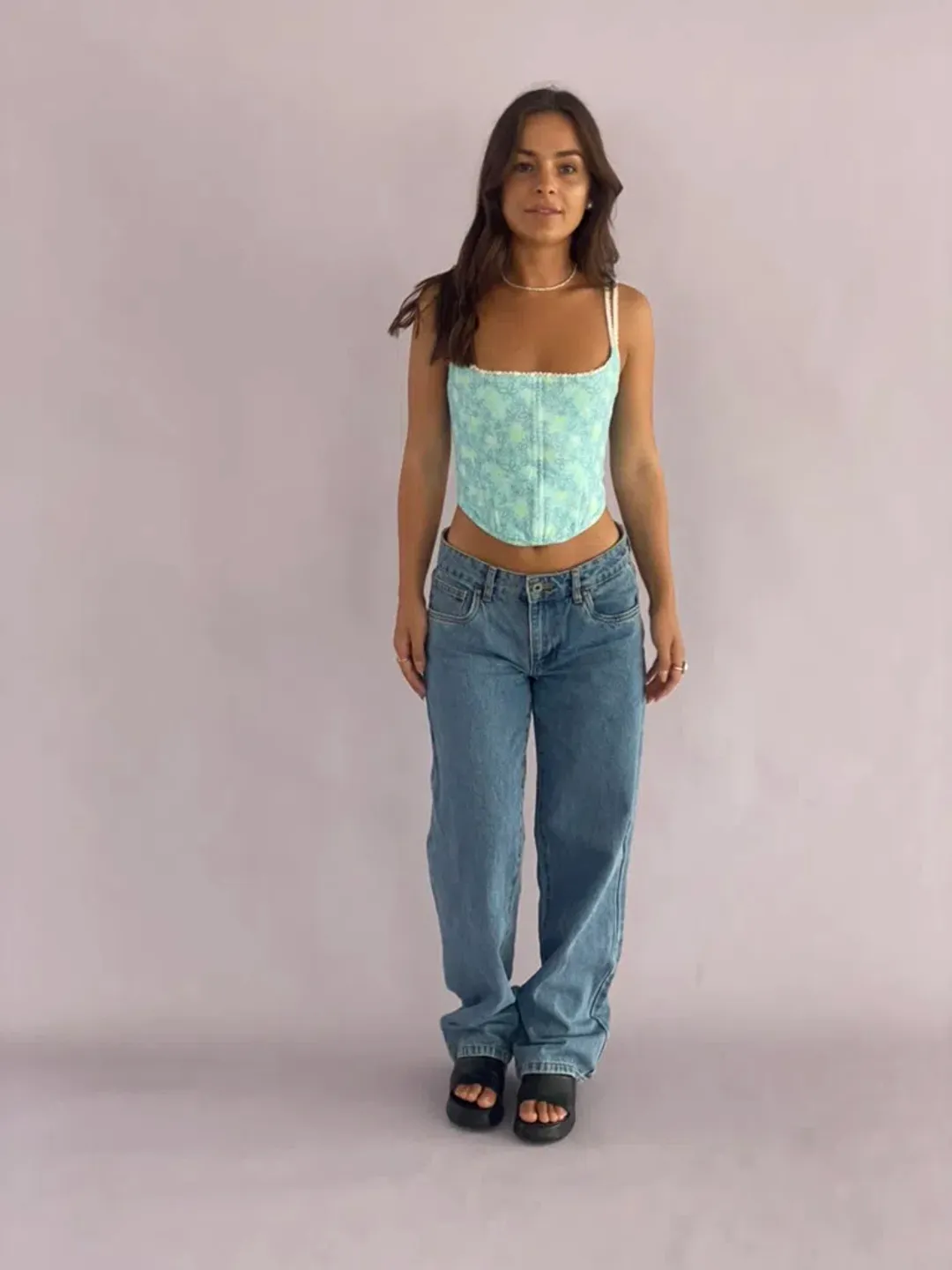 Eisha Collective Milah Corset Blue Size 0/Au 6 for rent on The Volte - main image