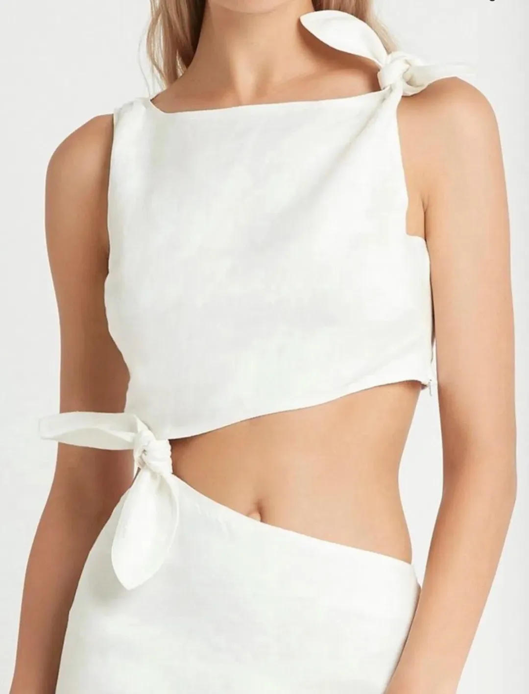 Sir The Label Ambroise Mini Dress Ivory Size 8 for rent on The Volte - main image