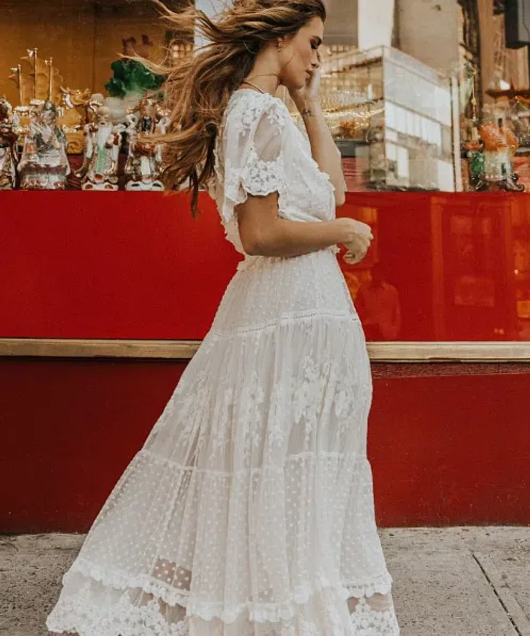 Spell Dawn Dress Cream Size AU 12 for rent on The Volte - main image