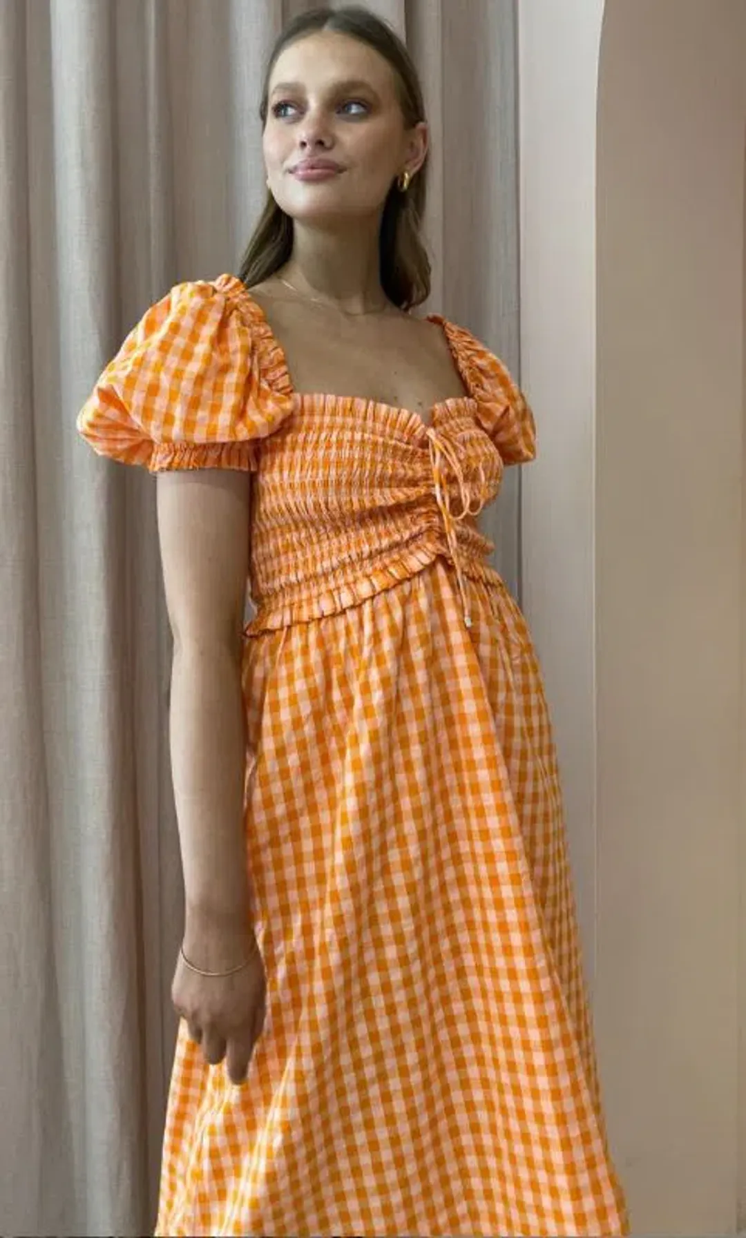 Steele Hollie Dress Orange Size AU 12 for rent on The Volte - main image
