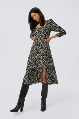Diane Von Furstenberg Joanna Dress Black Size AU 12 for rent on The Volte - image 1