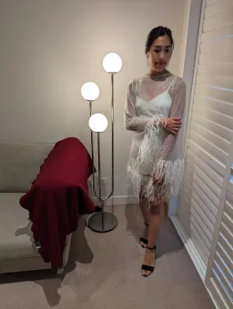 Rachel Gilbert Axel Mini Dress Ivory Size 1 / AU 8 for rent on The Volte - image 4