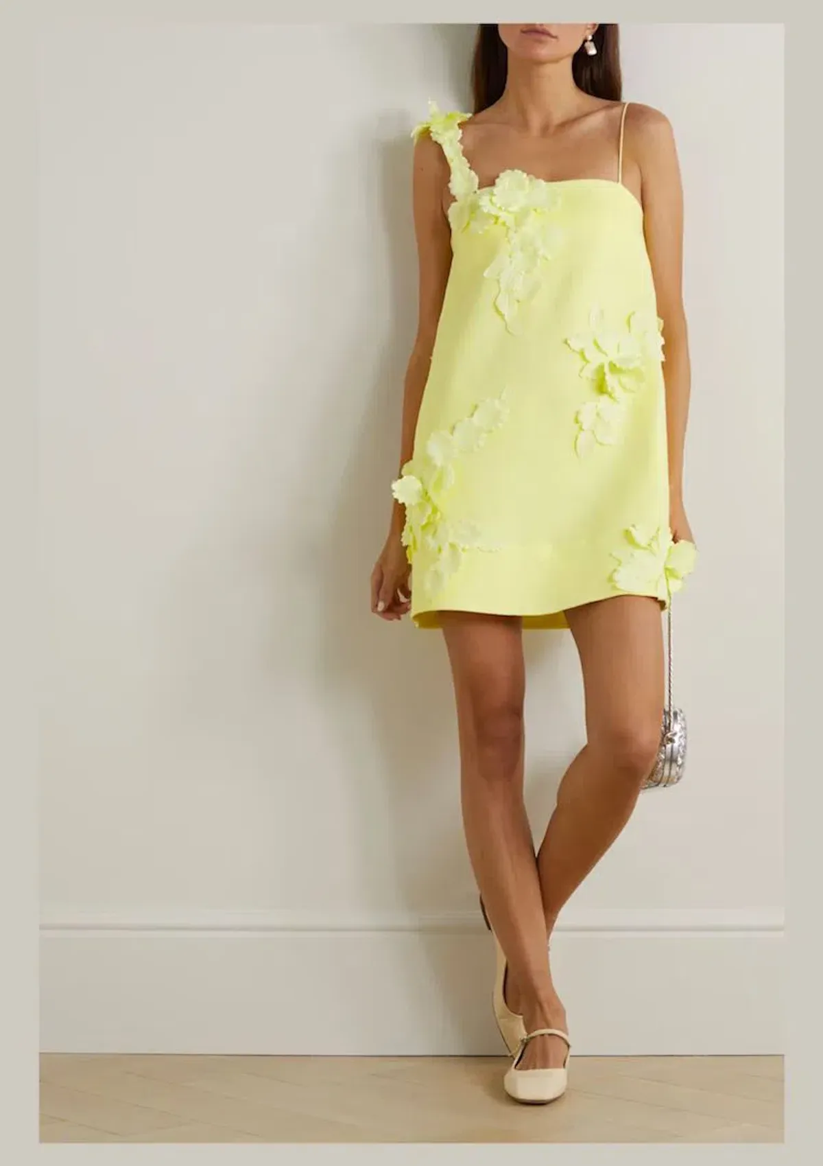 Zimmermann High Tide Lift Shift Flower Mini Dress Lemon Size 1 / AU 10 for rent on The Volte - main image