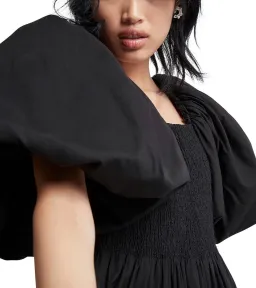 Aje Cherished Casa Puff Sleeve Midi Dress Black Tiered Size AU 8 for rent on The Volte - image 6