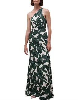 Rachel Gilbert Byron Maxi Dress Cutout Green Floral Linen Size 2 / AU 10 for rent on The Volte - image 4