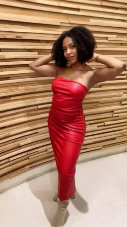 Girl On Fire Vegan leather dress   for rent on The Volte - image 3