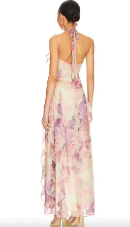 NBD Divya Maxi Dress in Patchwork Multi-colored Size AU 8 for rent on The Volte - image 3