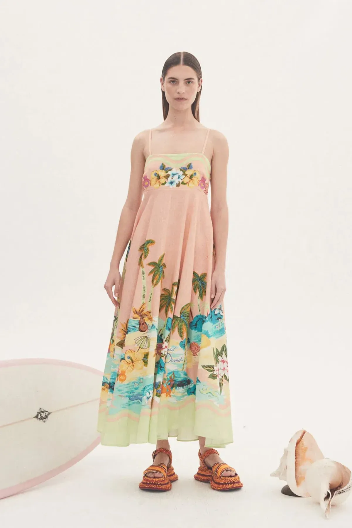 Alemais Mermaid Point Sundress Pink Size AU 10 for rent on The Volte - main image