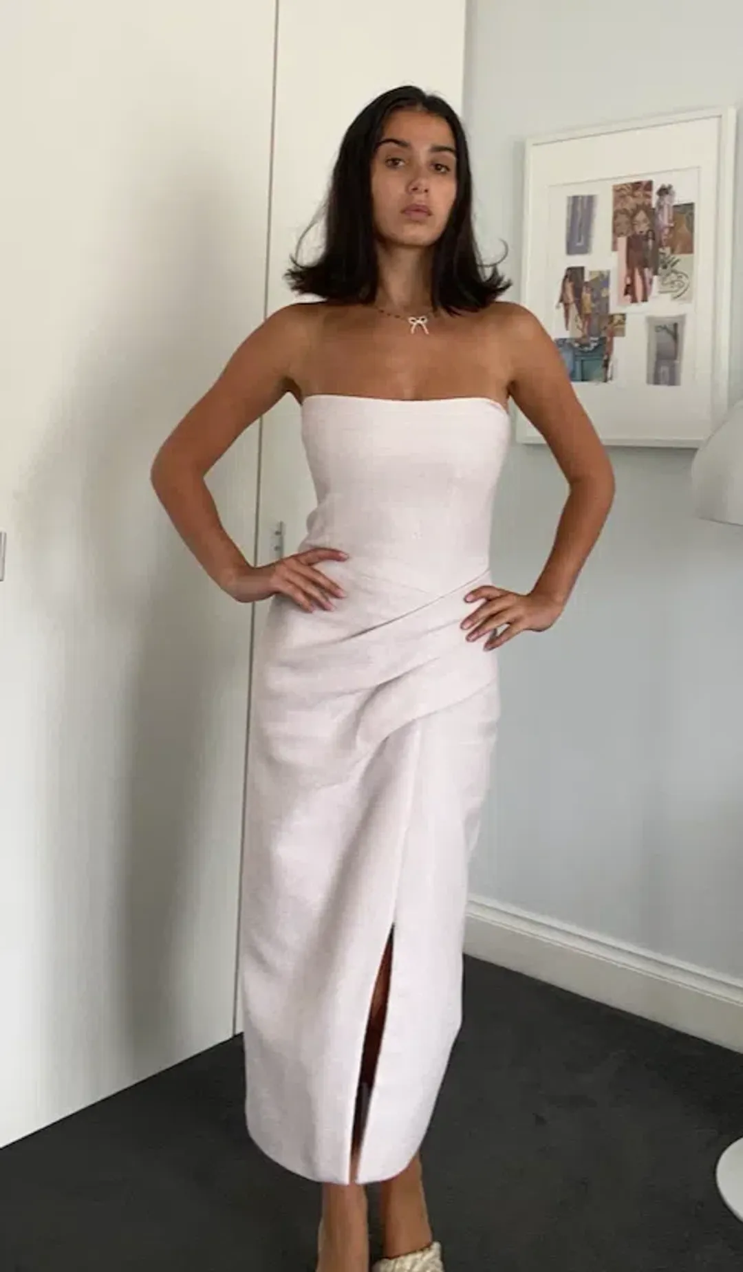 Manning Cartell Ivory Strapless Dress White Size AU 8  for rent on The Volte - main image