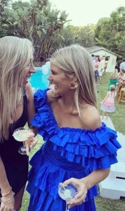 Aje Eleni Tiered Maxi And Rhythmic Frill Bodice Set Blue Size AU 12 for rent on The Volte - image 3