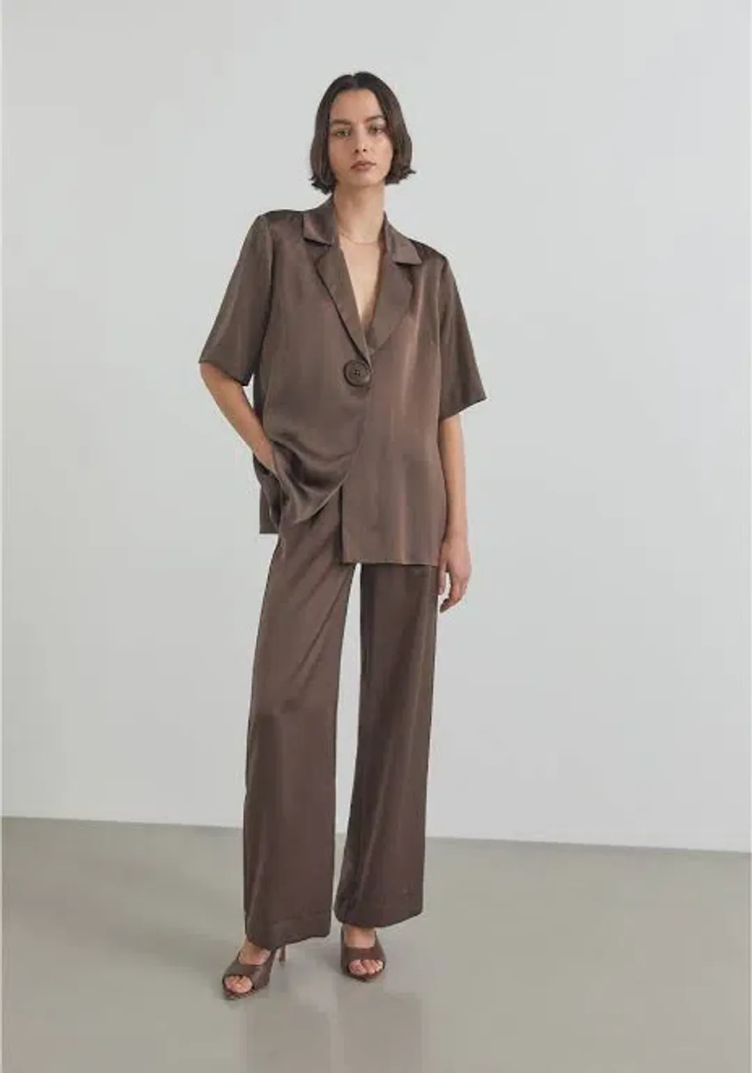Viktoria and Woods Chorus Shirt & Pilot Pants Brown Size AU 6 for rent on The Volte - main image
