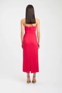 Kookai Oyster Strapless Dress Red Size AU 14 for rent on The Volte - image 2