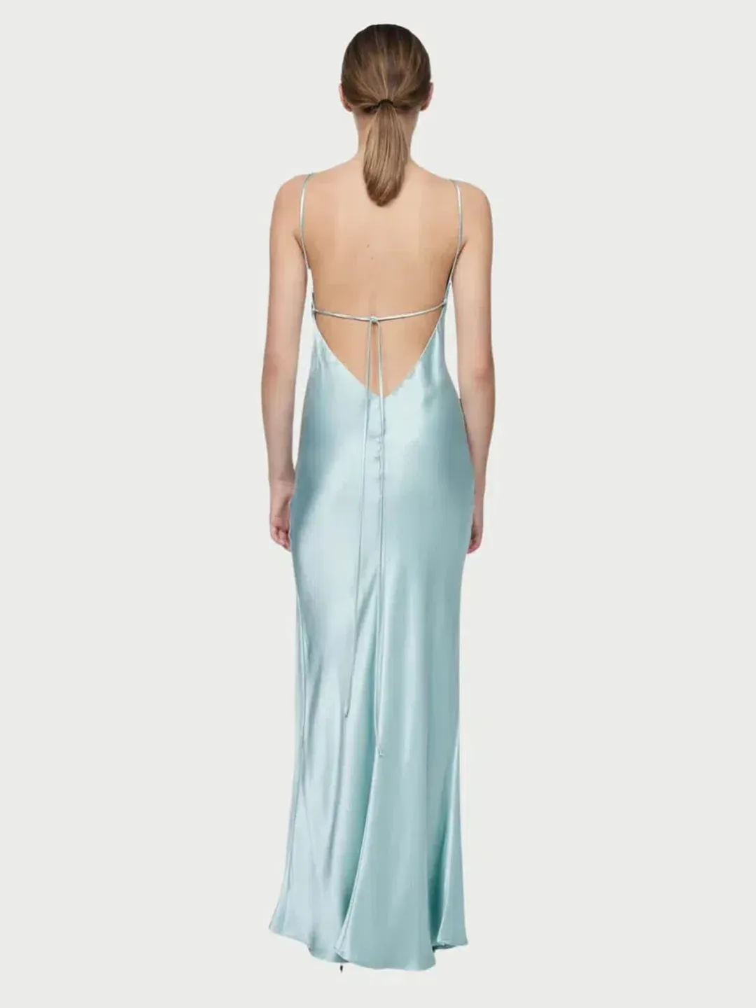 Bec & Bridge Ren Split Maxi Dress Seafoam Green Size AU 8  for rent on The Volte - main image