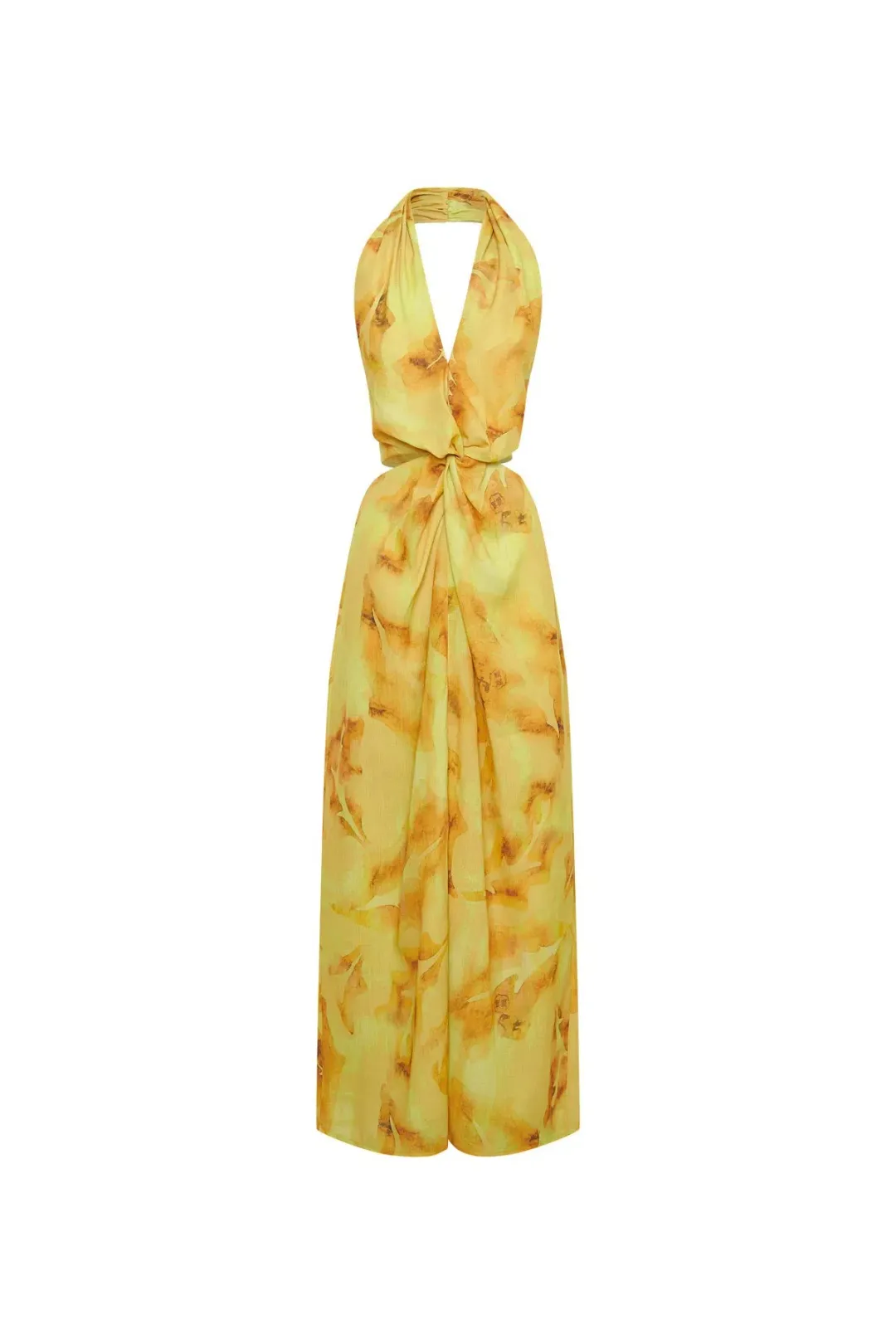 Camilla and Marc Koa Cocoon Maxi Dress Yellow Print Size 10 for rent on The Volte - main image