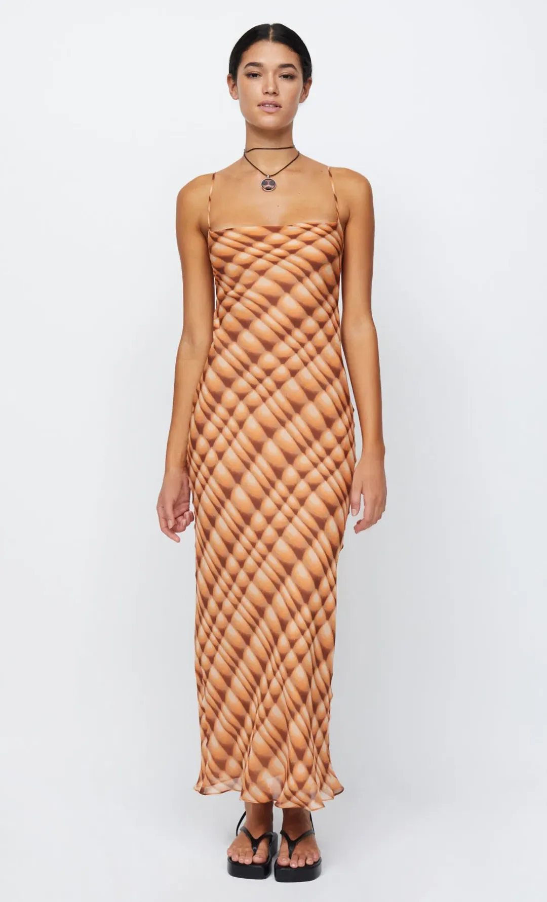 Bec & Bridge Soleil Slip Maxi Dress Orange Size 10  for rent on The Volte - main image