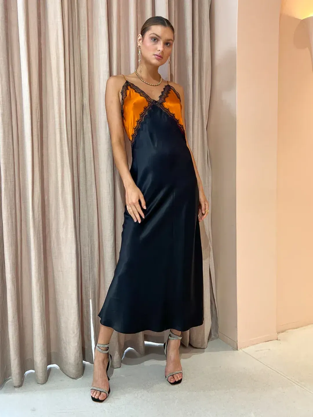 Ginia Sadie Dress In Black Size AU 6 for rent on The Volte - main image