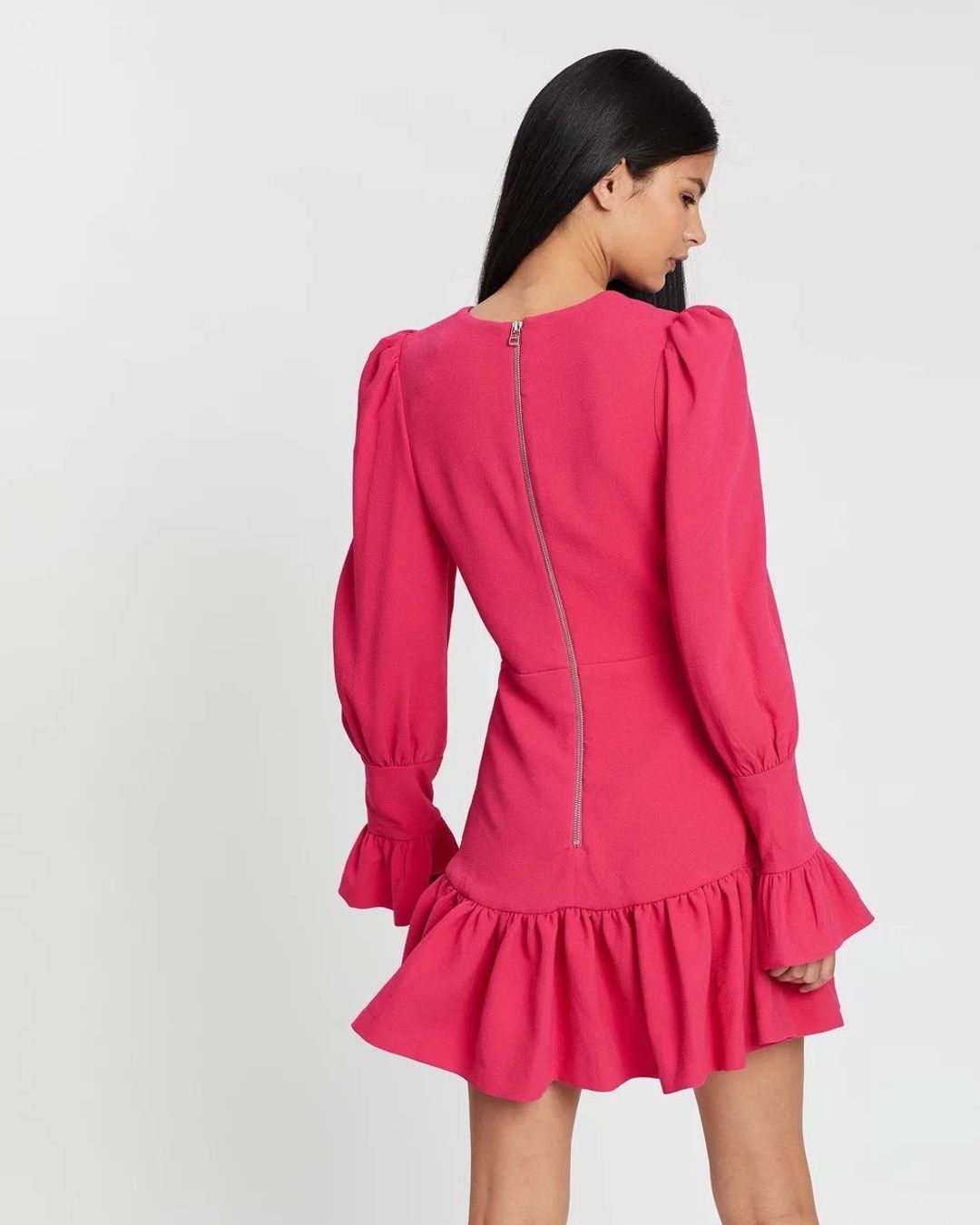 By Johnny Anna V Tulip Sleeve Mini Dress Size 8 for rent on The Volte - main image