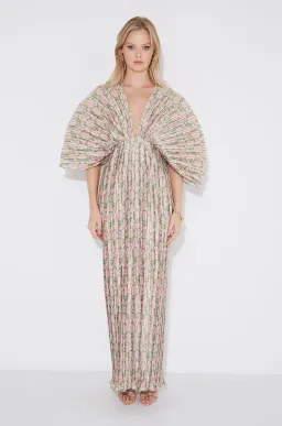 Gianna Forever Dress Olive & Pink Floral Size AU 6 for rent on The Volte - image 1