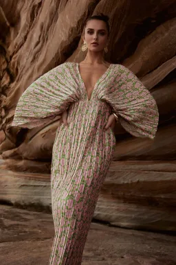 Gianna Forever Dress Olive & Pink Floral Size AU 6 for rent on The Volte - image 5