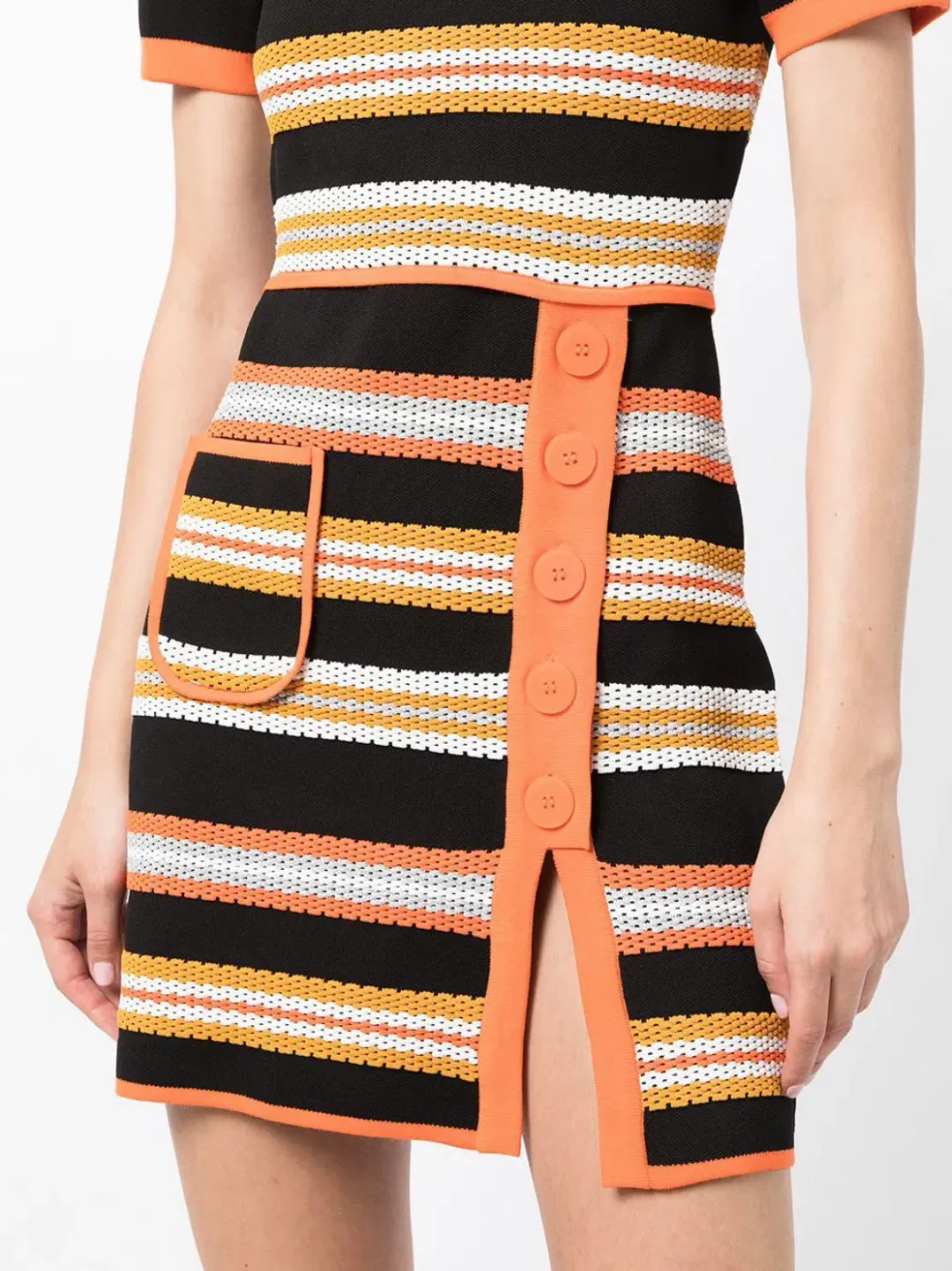 Alice McCall Miley Stripe-Print Knitted Dress Multi-Colored Size AU 8 for rent on The Volte - main image