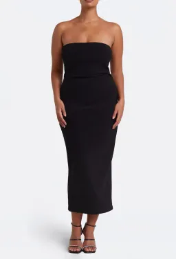 Bec & Bridge Be Mine Strapless Midi Dress Black Size 14 / XL for rent on The Volte - image 1