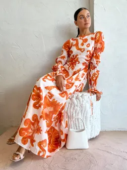 Kate Ford Elis Cut Out Gown Print Size 8 for rent on The Volte - image 2