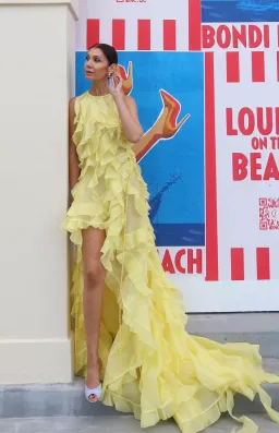 Zimmermann Wonderland Sleeveless Ruffle Gown Lemon Size 1/AU 10 for rent on The Volte - image 1