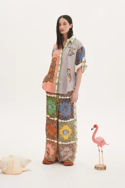 Alemais Trippy Troppo Shirt And Pant Set Multi Size 8  for rent on The Volte - image 1