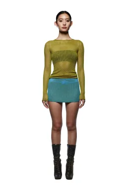 Tank Air Studio Lotus Mini Skirt Aqua  Size 6  for rent on The Volte - image 2