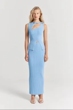 Henne Romee Knit Top & Skirt Blue Size AU 10 for rent on The Volte - image 1