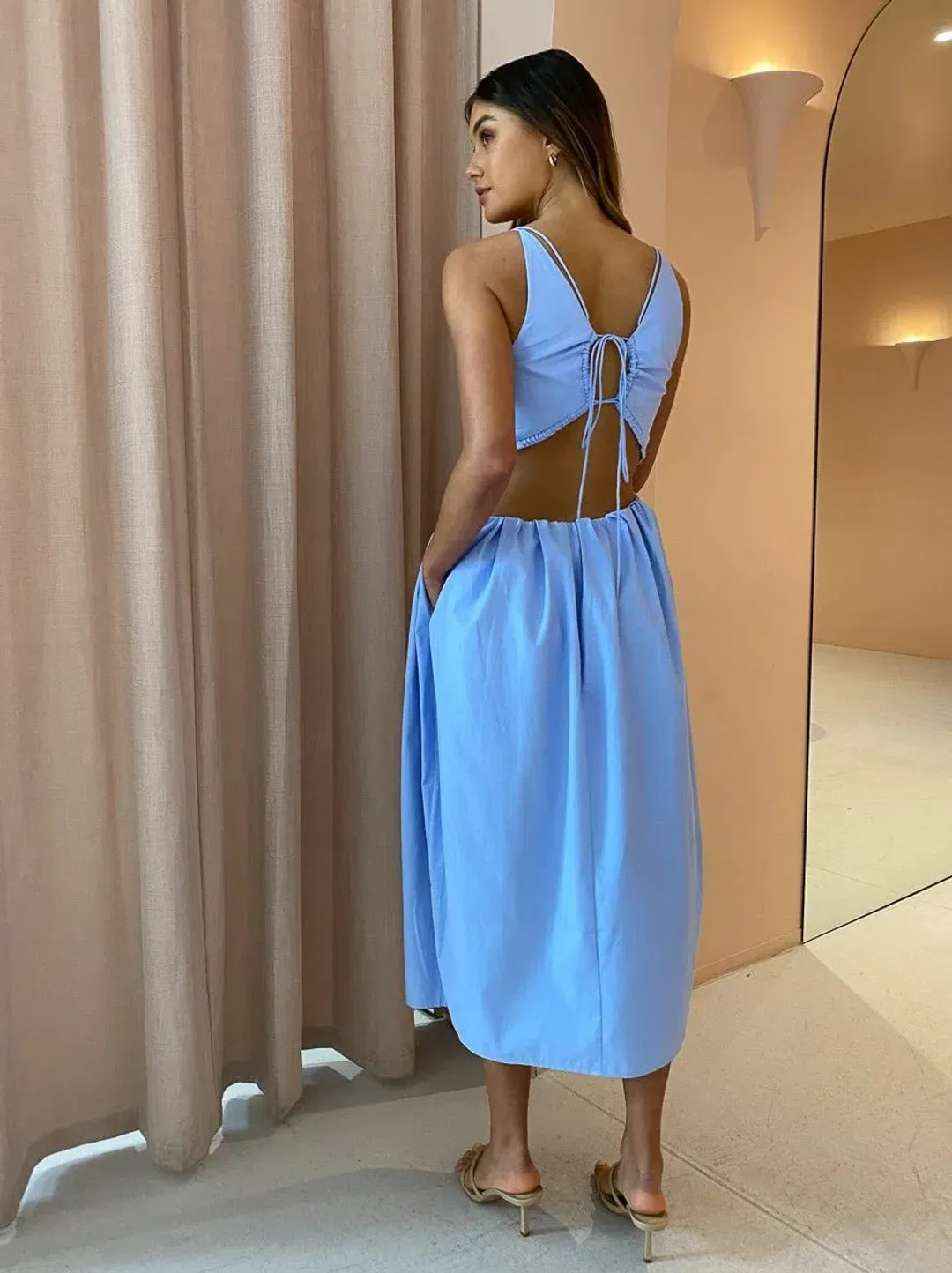 Camilla and Marc Kiri Dress in Powder Blue Size 14 for rent on The Volte - main image