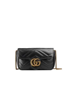 Gucci Marmont Matelelasse Leather Super Mini Bag Black  for rent on The Volte - image 1