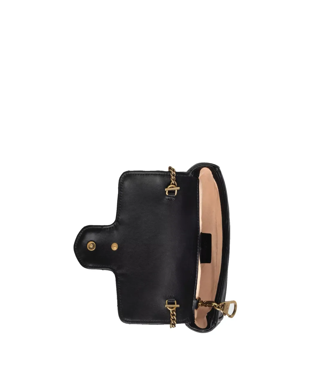 Gucci Marmont Matelelasse Leather Super Mini Bag Black  for rent on The Volte - main image