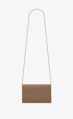 Saint Laurent Uptown Chain Wallet in Taupe for rent on The Volte - image 2