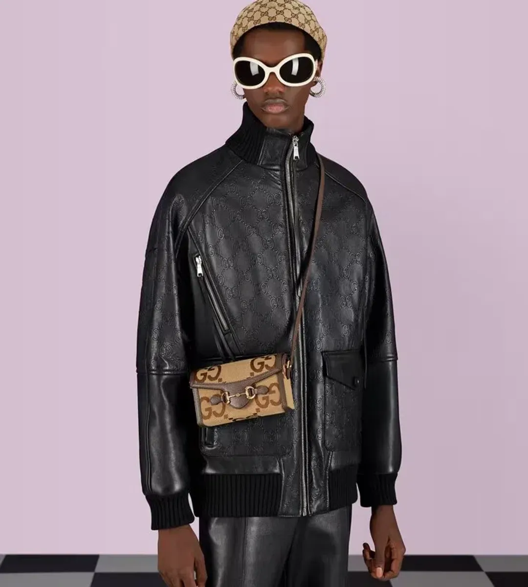 Gucci Horsebit 1955 Jumbo GG Mini Bag for rent on The Volte - main image